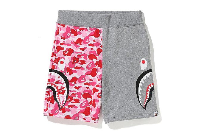 Bermuda Bape Camo Side Shark Sweat Shorts - Pink