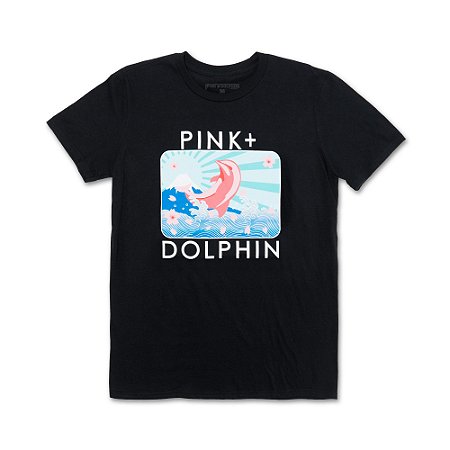 Camiseta Pink Dolphin Blossom Portrait - Black