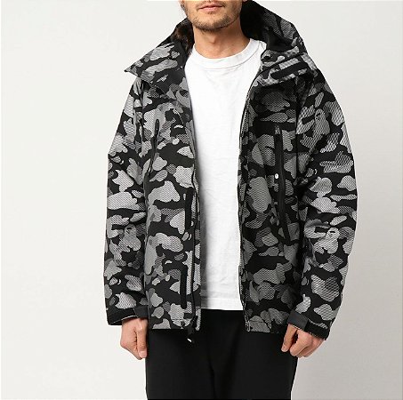 Jaqueta Bape 1ST Refletive Camo - Grey