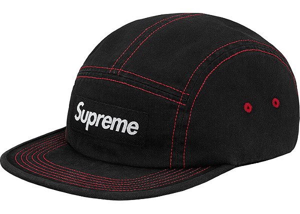 Boné 5-Panel Supreme Contrast Stitch - Black