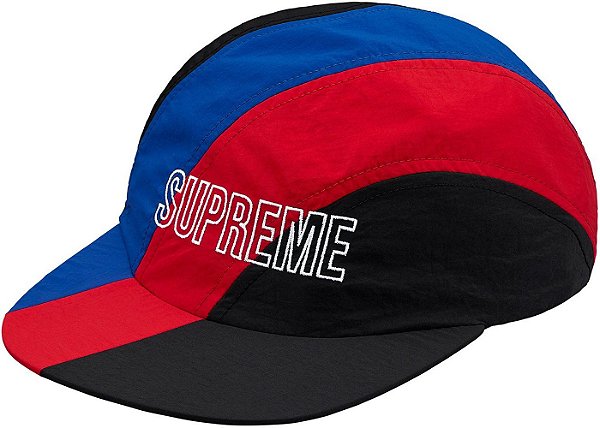 Boné Supreme Diagonal Stripe Nylon Hat - Red