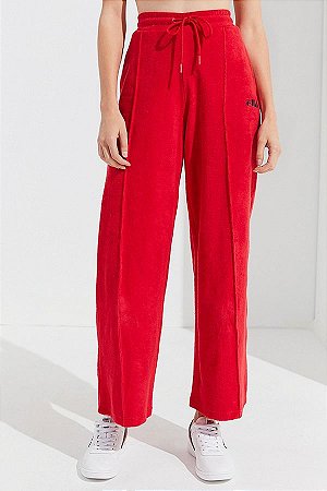 Calça FILA Corin Velour Flare Track - Red