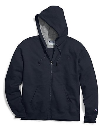 Moletom Champion Powerblend Fleece Full-Zip - Navy