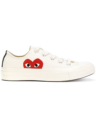 Tênis Converse x Comme des Garçons Play Chuck Taylor 70s - White