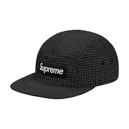 Boné 5-Panel Supreme Reflective Ripstop - Black