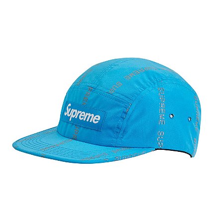 Boné 6-Panel Supreme Reflective Text - Blue