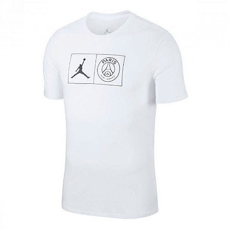 Camiseta Jordan x PSG Jock Tag - White