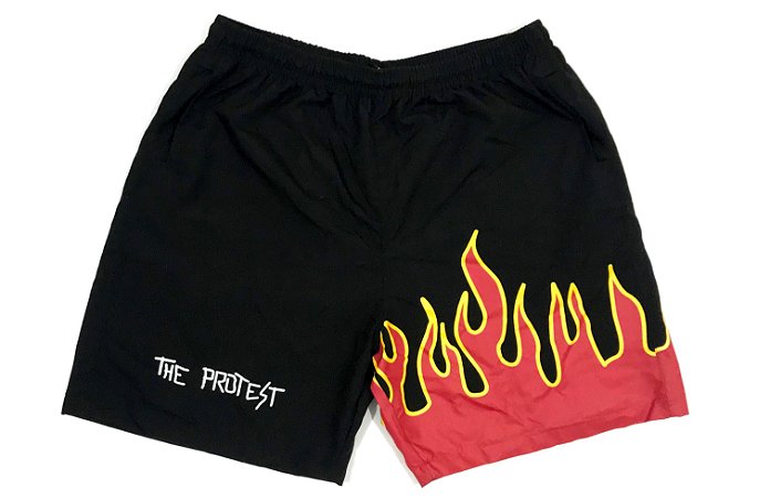 Short The Protest Red Fire - Black