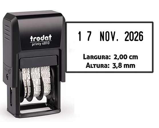 Carimbo Datador + Tinta vinil + Reativador + Refil Extra