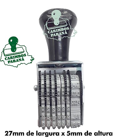 Carimbo numerador de Lote 6 dígitos 5mm