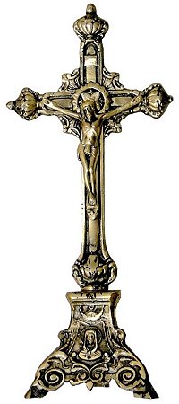 Crucifixo De Mesa Altar Em Bronze Padres Igrejas Capelas
