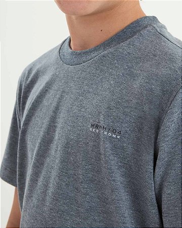 Camiseta Onda Marinha Manga Curta Logo Minimalista Juvenil - 12 ao 18