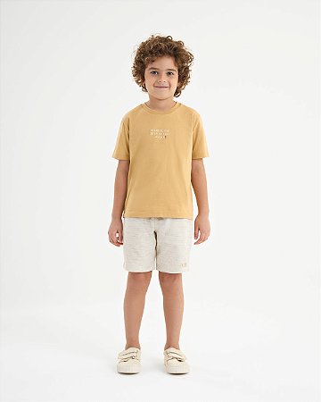 Conjunto Onda Marinha camiseta minimalista e bermuda sofisticada 4 ao 10