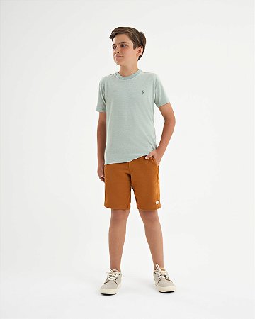 Conjunto Infantil Onda Marinha camiseta flâme e bermuda moletom 4 ao 12