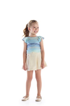 Conjunto Kiki Ondas do Mar  com saia 1 ao 4