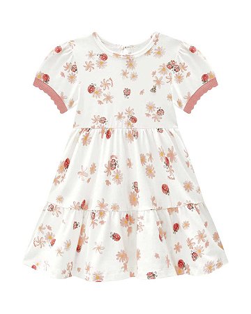 Vestido Somnii Manga Curta Estampa Joaninha P ao G