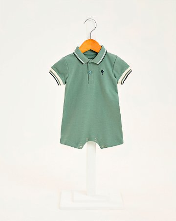 Macacão Onda Marinha Gola Polo com Logo Bordado 100% Algodão P ao G