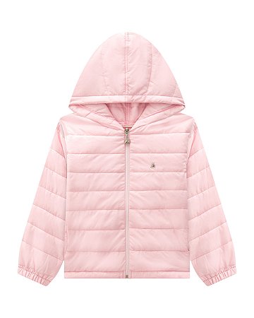 Jaqueta Somnii Infantil Puffer em Nylon com Capuz e Zíper - 10 ao 12