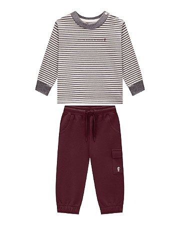 Conjunto Onda Marinha Malha Listrada P ao 3