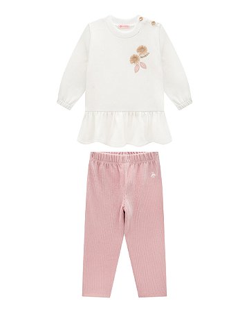 Conjunto Bebê Somnii Moletom e Veludo Cotelê - P ao GG