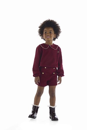Conjunto Kiki Infantil Blusa e Shorts - 1 ao 4