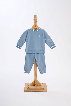 Conjunto Onda Marinha Moletom Bordado 1 ao 3