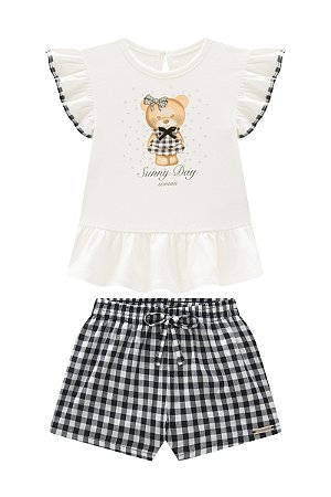 Conjunto Somnii Bata Xadrez Aplique Brilhos P ao GG