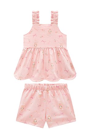 Conjunto Somnii Batinha Linho Coelhinho P ao GG