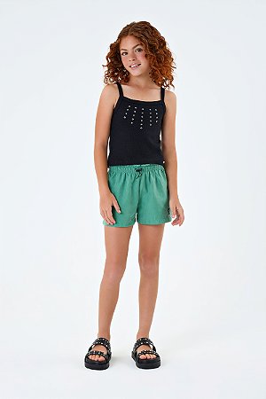 Conjunto Nina Go Regata Ribana Aplicações Shorts Clochard 14 ao 18