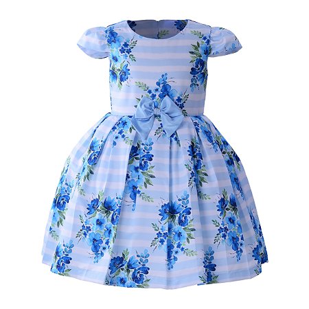 vestido floral azul