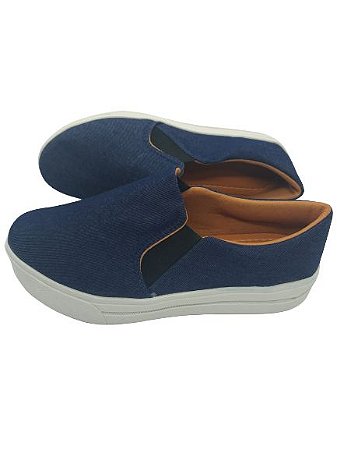 tenis slip on azul marinho