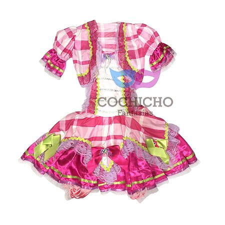 Fantasia Vestido Junino Bolero Luxo Infantil