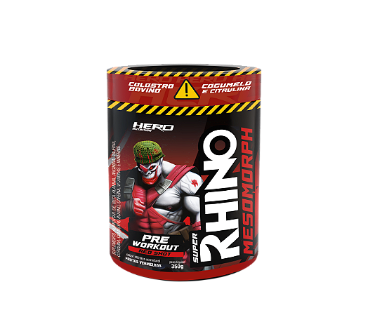 Rhino Mesomorph Super Pre Workout 350g Hero Nutrition - (Venda Exclusiva Lojas Fisica)