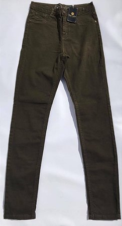 calça jeans feminina verde militar