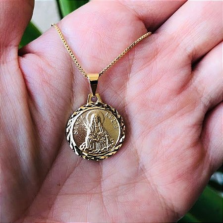 Colar com Medalha Santa Luzia
