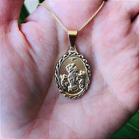 Colar com Medalha Nossa Senhora Desatadora dos Nós
