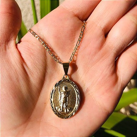 Corrente Masculina com Medalha Santo Expedito