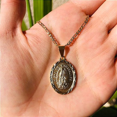 Corrente Masculina com Medalha Nossa Senhora de Guadalupe