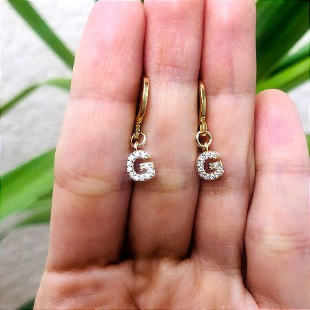 Brinco Argolinha personalizavel com Letras