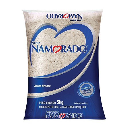 Arroz Namorado Longo Fino Tipo 1 Pacote 5kg
