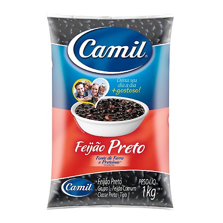 Feijão Preto Camil Tipo 1 Pacote 1Kg