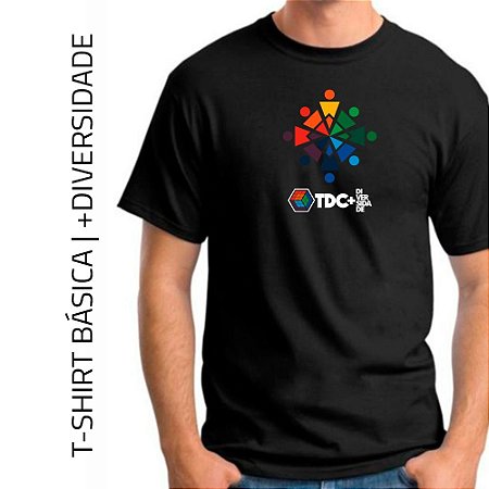 T-SHIRT PRETA BÁSICA | DIVERSIDADE