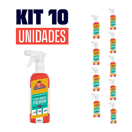 Kit 10 Unidades - Cera Líquida Premium 500ml