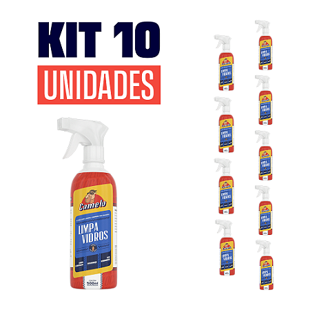 Kit 10 Unidades - Limpa Vidros do Camelo 500ml