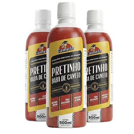 KIT 3 Pretinho Baba de Camelo de 500ml