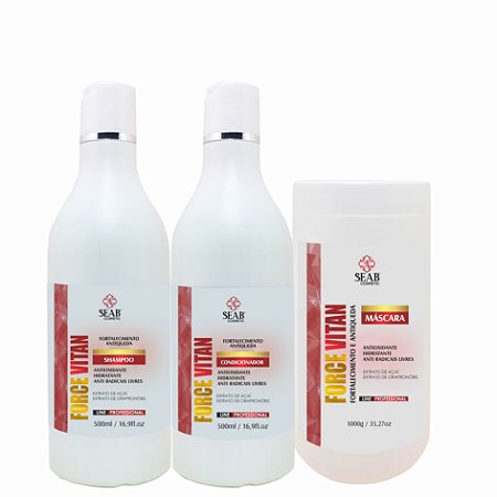 KIT  FORCE VITAN 3 PASSOS - MÁSCARA 1KG