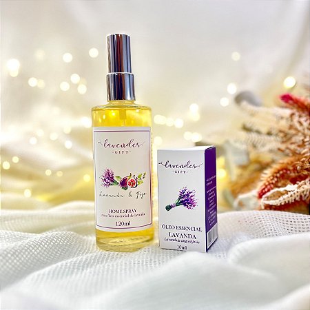 Kit Home Spray Lavanda & Figo 120ml e Óleo Essencial de Lavanda Angustifolia