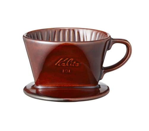 PORTA FILTRO DE CAFÉ CERÂMICA KALITA 101 MARROM