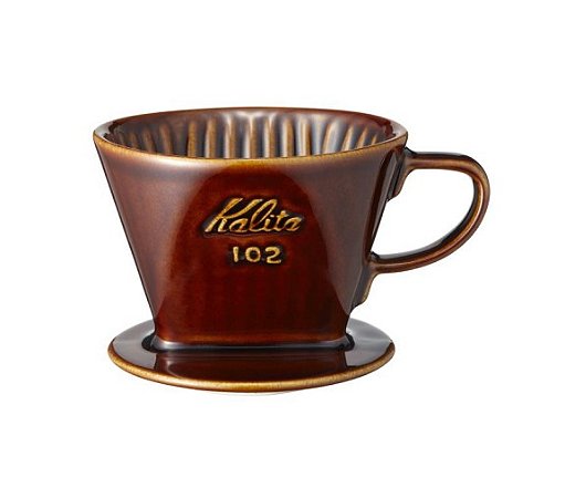 PORTA FILTRO DE CAFÉ CERÂMICA KALITA 102 MARROM