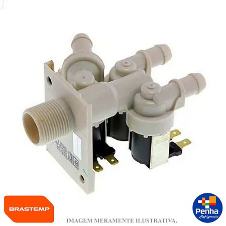 VALVULA ENTRADA LAVADORA BRASTEMP BWG11 220V (W10467328)
